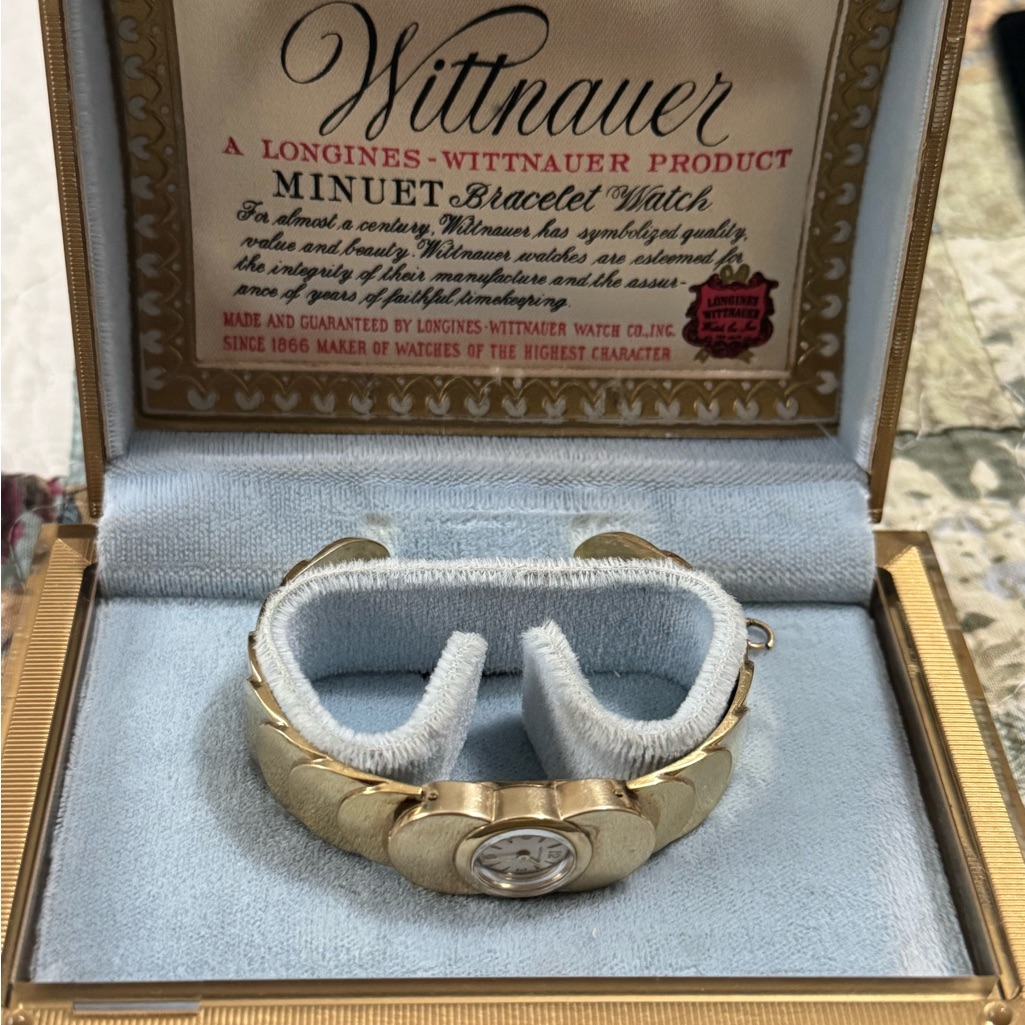 Vintage 1950s Wittnauer Gold Bracelet Watch
